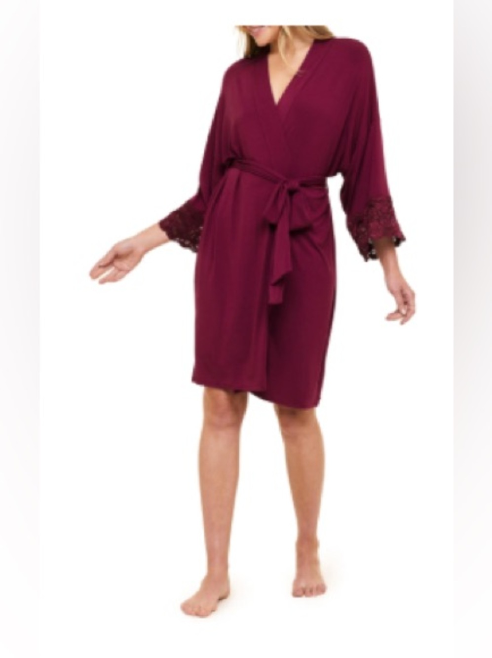 dark red robe kimono new tags attached